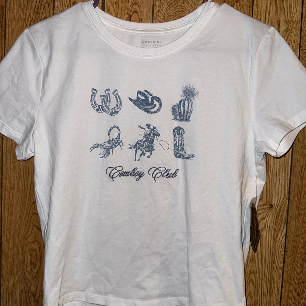 White Cowboy Club T-Shirt